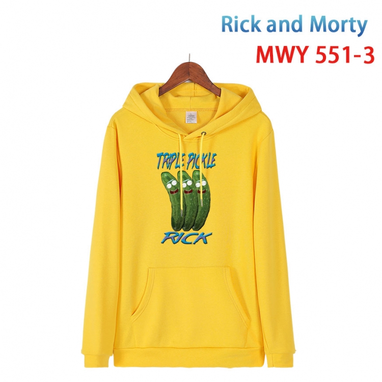 Rick and Morty Cotton Hooded Patch Pocket Sweatshirt from S to 4XL  MWY-551-3