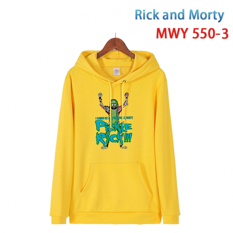 Rick and Morty Cotton Hooded Patch Pocket Sweatshirt from S to 4XL  MWY-550-3