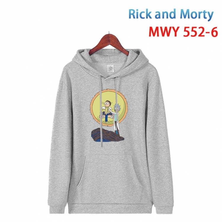 Rick and Morty Cotton Hooded Patch Pocket Sweatshirt from S to 4XL  MWY-552-6