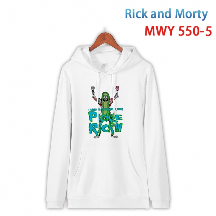 Rick and Morty Cotton Hooded Patch Pocket Sweatshirt from S to 4XL  MWY-550-5