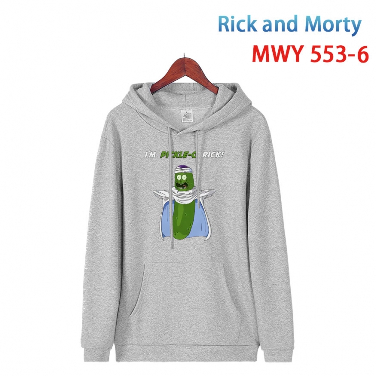 Rick and Morty Cotton Hooded Patch Pocket Sweatshirt from S to 4XL  MWY-553-6