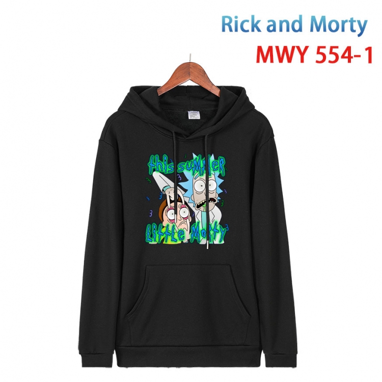 Rick and Morty Cotton Hooded Patch Pocket Sweatshirt from S to 4XL  MWY-554-1