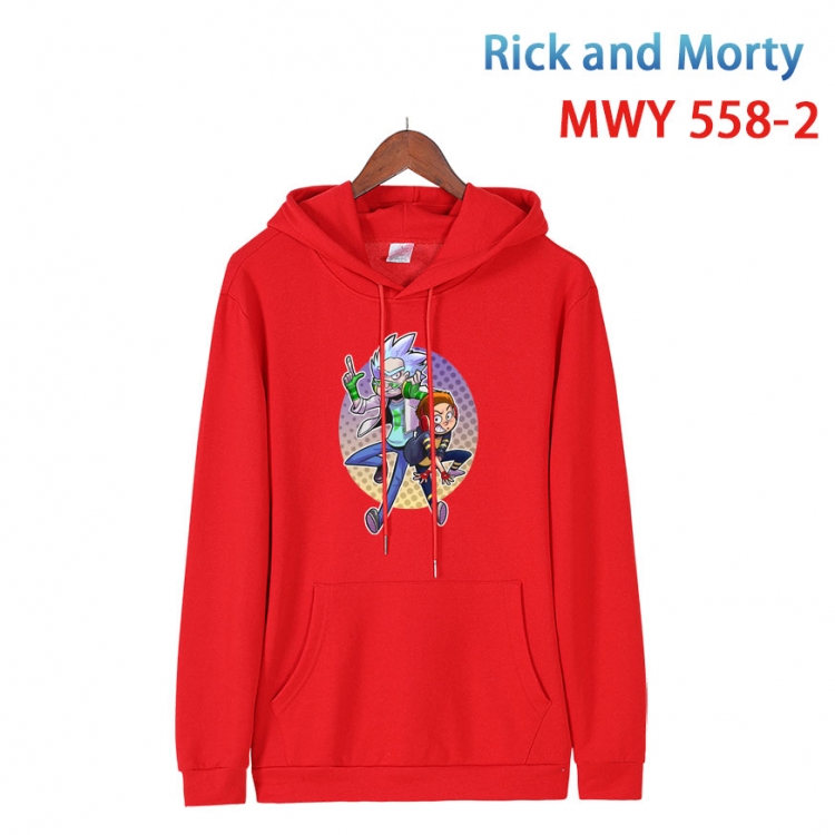 Rick and Morty Cotton Hooded Patch Pocket Sweatshirt from S to 4XL  MWY-558-2