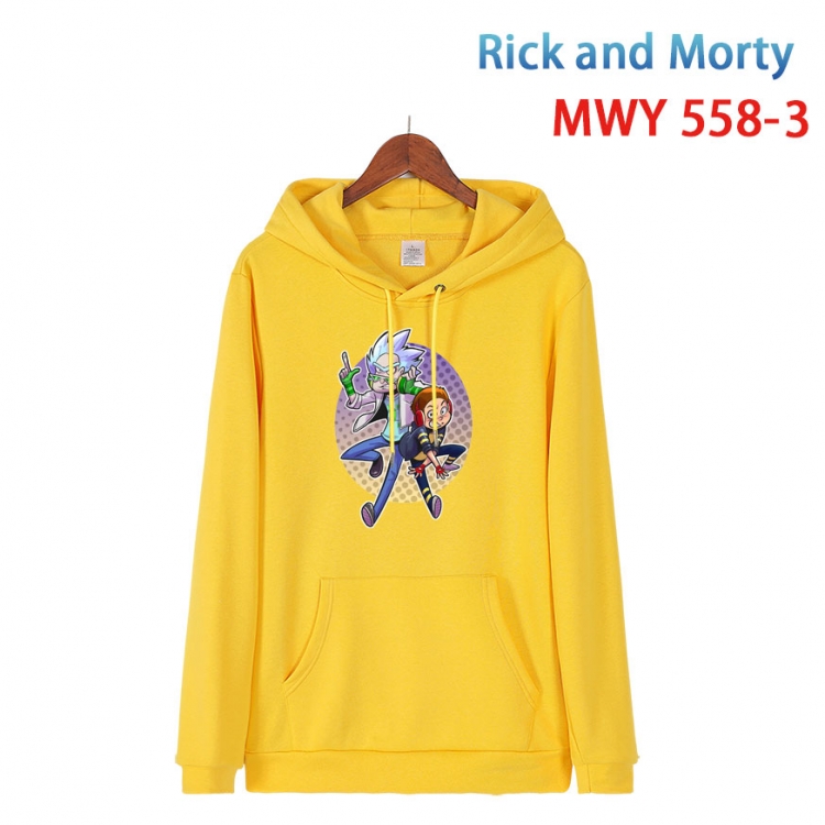 Rick and Morty Cotton Hooded Patch Pocket Sweatshirt from S to 4XL  MWY-558-3