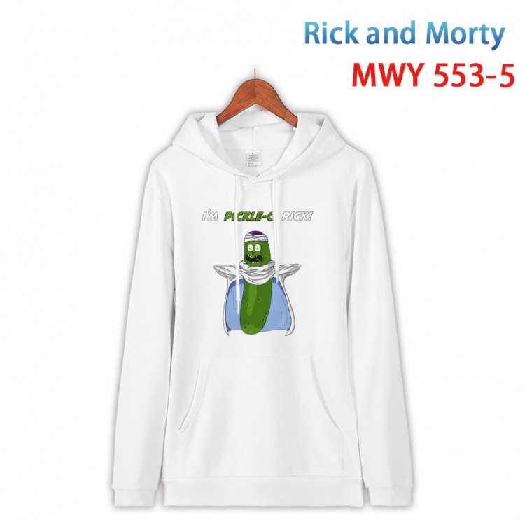 Rick and Morty Cotton Hooded Patch Pocket Sweatshirt from S to 4XL MWY-553-5