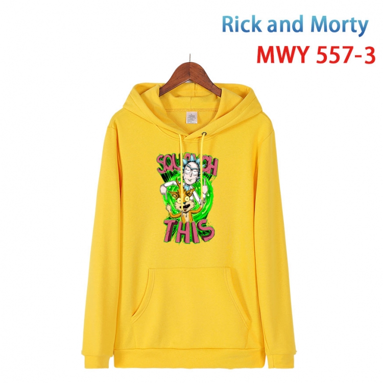 Rick and Morty Cotton Hooded Patch Pocket Sweatshirt from S to 4XL  MWY-557-3