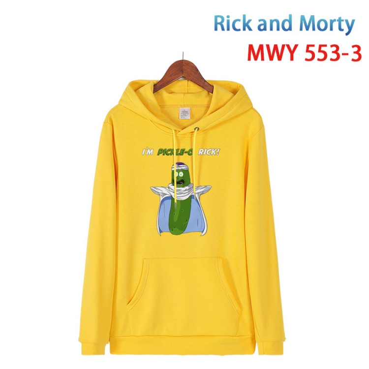 Rick and Morty Cotton Hooded Patch Pocket Sweatshirt from S to 4XL  MWY-553-3