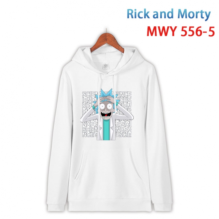 Rick and Morty Cotton Hooded Patch Pocket Sweatshirt from S to 4XL  MWY-556-5