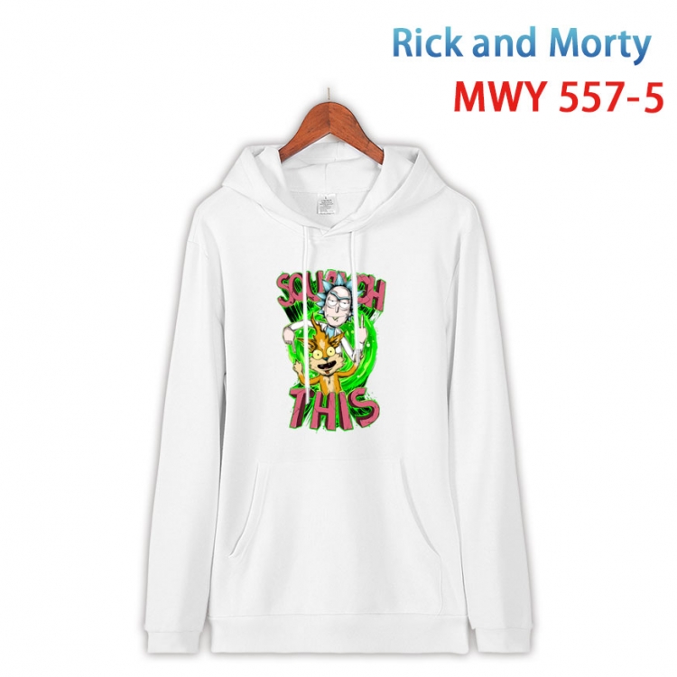 Rick and Morty Cotton Hooded Patch Pocket Sweatshirt from S to 4XL  MWY-557-5