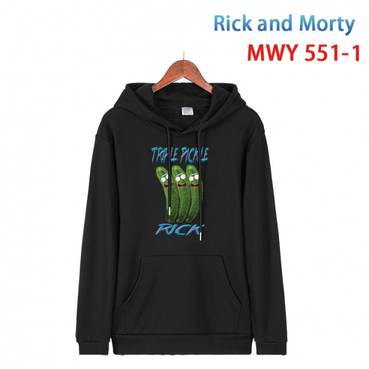 Rick and Morty Cotton Hooded Patch Pocket Sweatshirt from S to 4XL  MWY-551-1