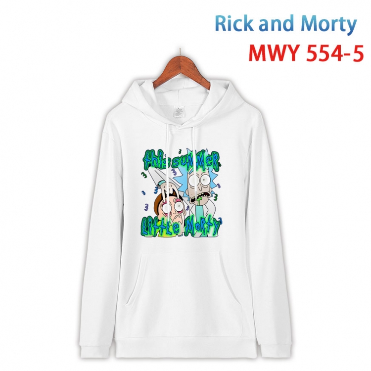 Rick and Morty Cotton Hooded Patch Pocket Sweatshirt from S to 4XL MWY-554-5