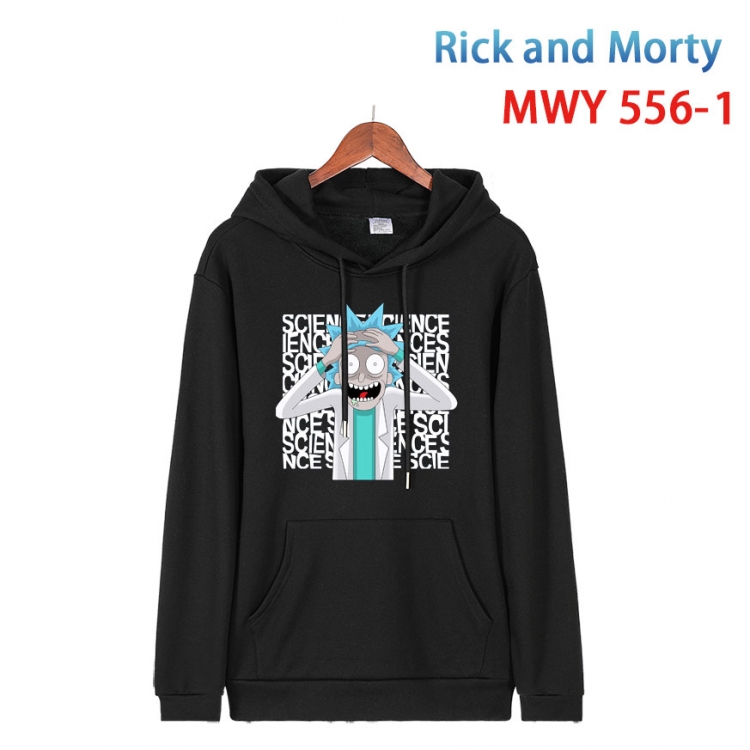 Rick and Morty Cotton Hooded Patch Pocket Sweatshirt from S to 4XL  MWY-556-1