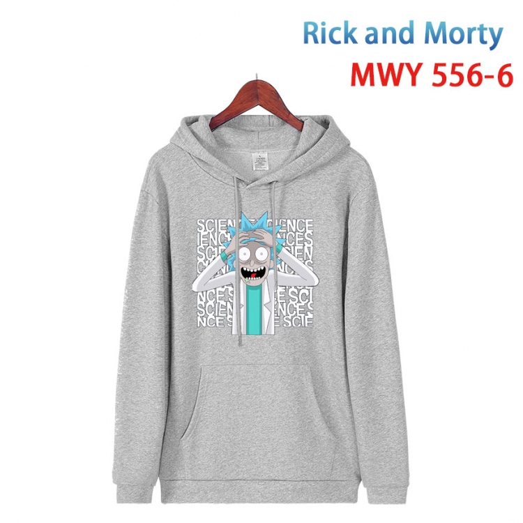 Rick and Morty Cotton Hooded Patch Pocket Sweatshirt from S to 4XL  MWY-556-6