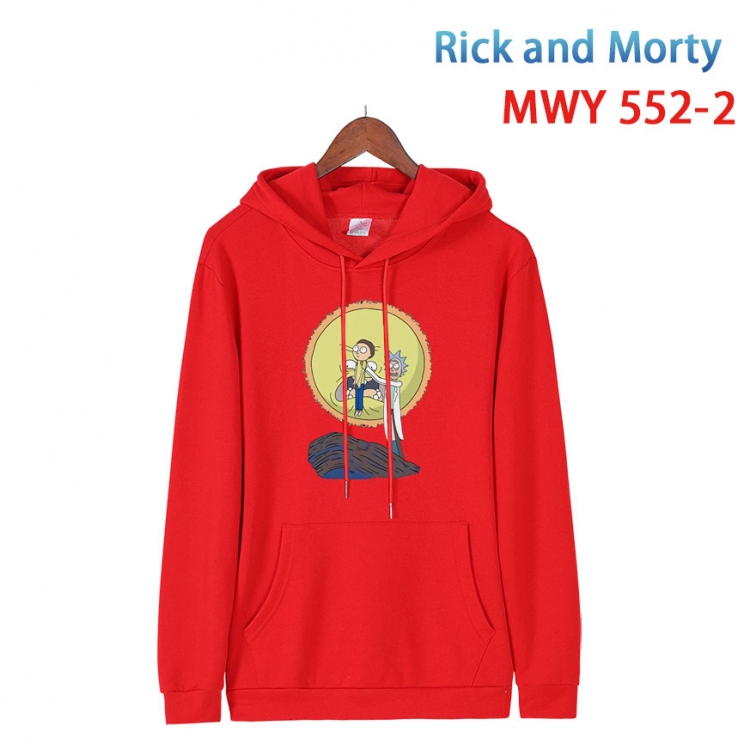 Rick and Morty Cotton Hooded Patch Pocket Sweatshirt from S to 4XL  MWY-552-2