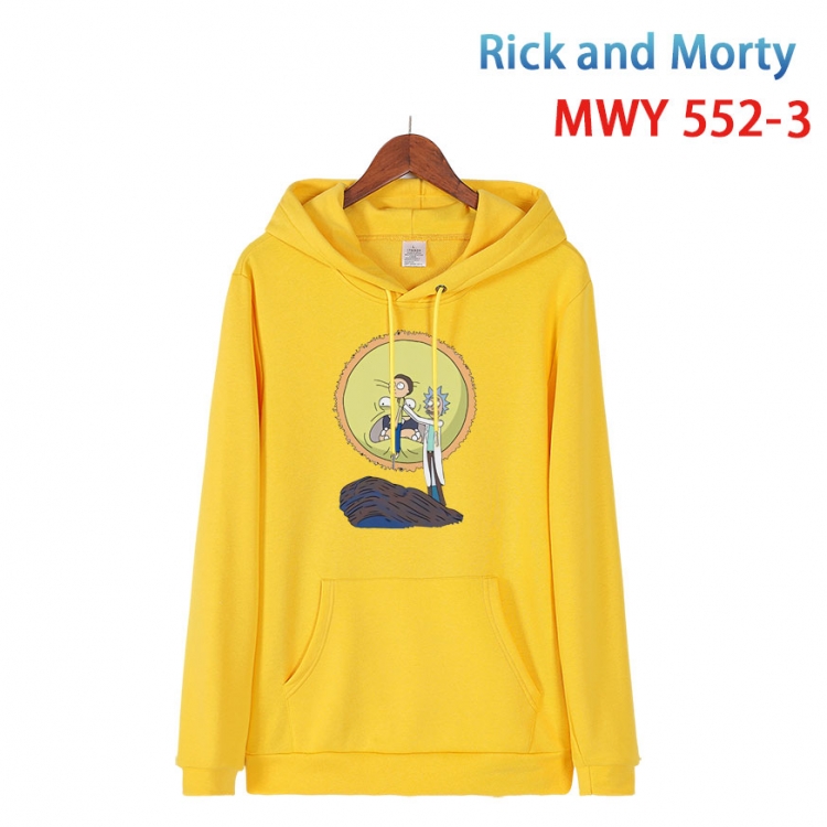 Rick and Morty Cotton Hooded Patch Pocket Sweatshirt from S to 4XL  MWY-552-3