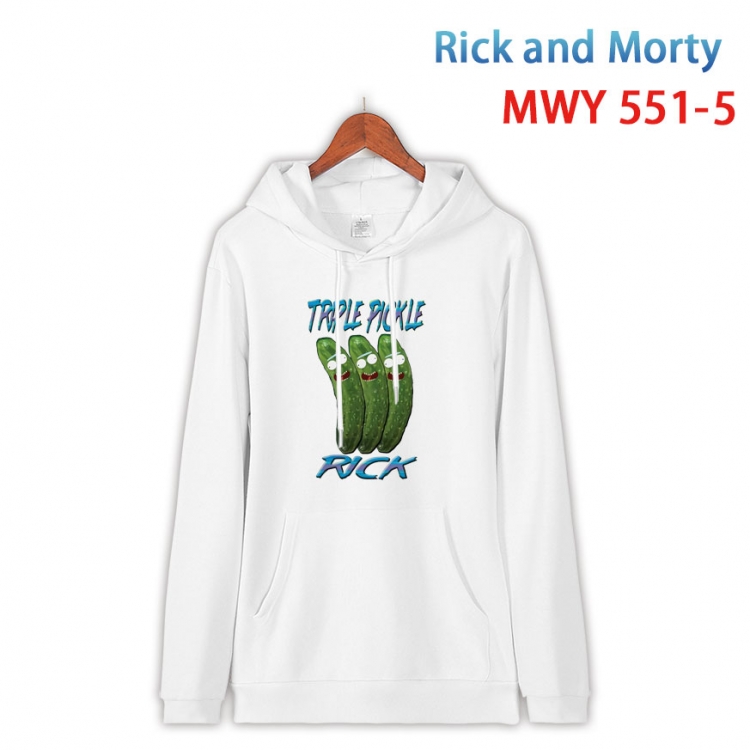 Rick and Morty Cotton Hooded Patch Pocket Sweatshirt from S to 4XL  MWY-551-5