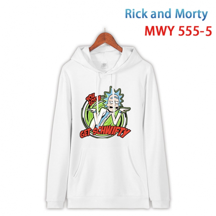 Rick and Morty Cotton Hooded Patch Pocket Sweatshirt from S to 4XL  MWY-555-5