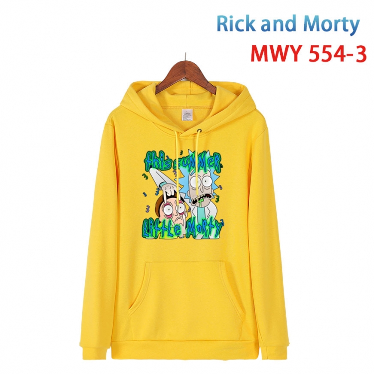 Rick and Morty Cotton Hooded Patch Pocket Sweatshirt from S to 4XL  MWY-554-3