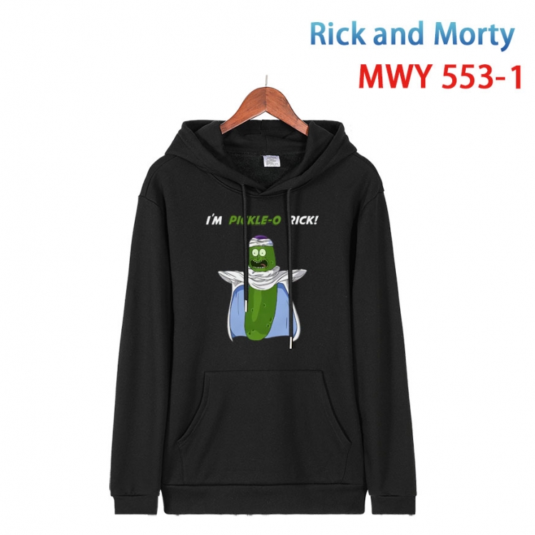 Rick and Morty Cotton Hooded Patch Pocket Sweatshirt from S to 4XL  MWY-553-1