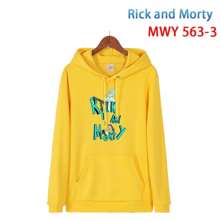 Rick and Morty Cotton Hooded Patch Pocket Sweatshirt from S to 4XL  MWY-563-3