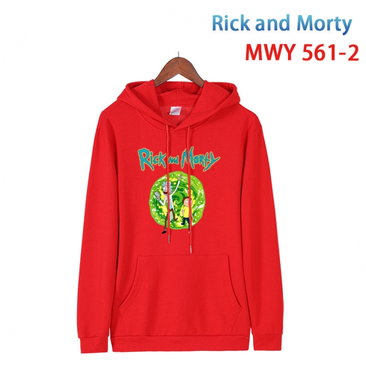 Rick and Morty Cotton Hooded Patch Pocket Sweatshirt from S to 4XL  MWY-561-2