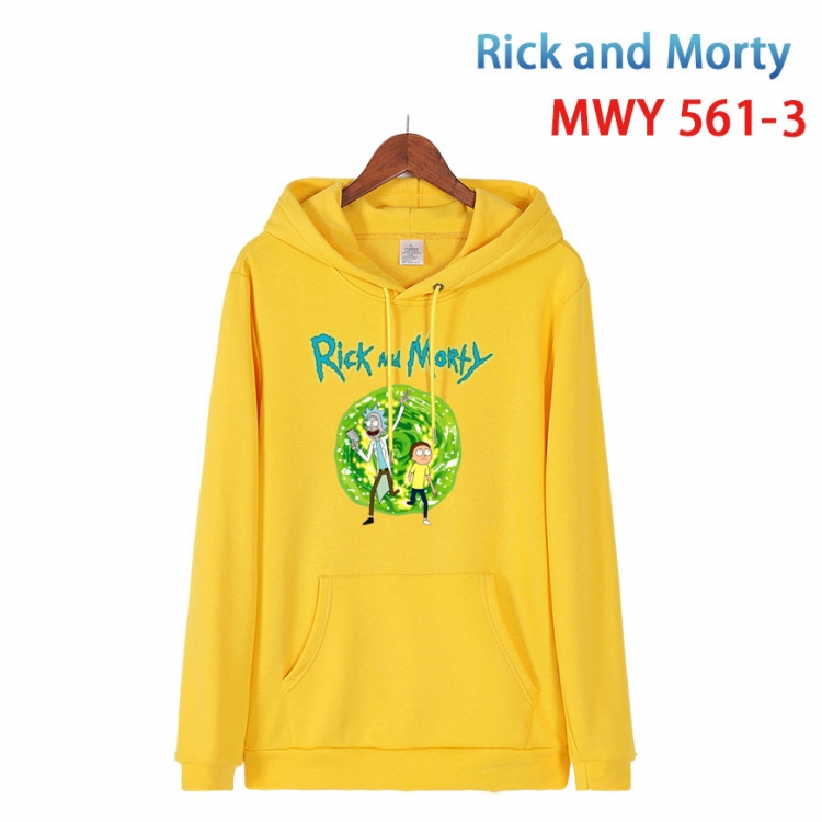 Rick and Morty Cotton Hooded Patch Pocket Sweatshirt from S to 4XL  MWY-561-3