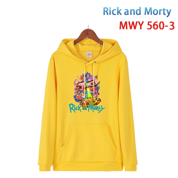 Rick and Morty Cotton Hooded Patch Pocket Sweatshirt from S to 4XL  MWY-560-3