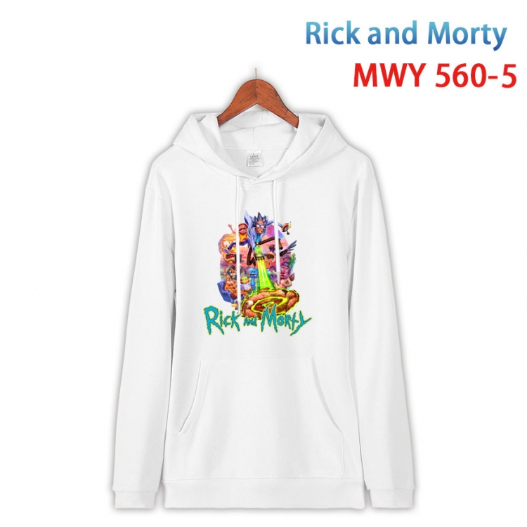 Rick and Morty Cotton Hooded Patch Pocket Sweatshirt from S to 4XL  MWY-560-5