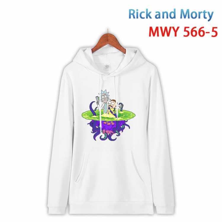 Rick and Morty Cotton Hooded Patch Pocket Sweatshirt from S to 4XL  MWY-566-5