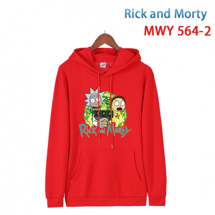 Rick and Morty Cotton Hooded Patch Pocket Sweatshirt from S to 4XL  MWY-564-2