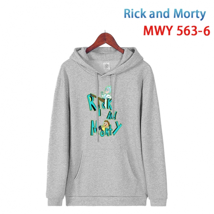 Rick and Morty Cotton Hooded Patch Pocket Sweatshirt from S to 4XL  MWY-563-6