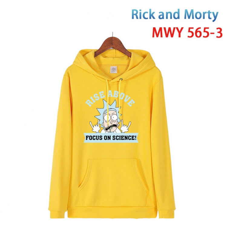 Rick and Morty Cotton Hooded Patch Pocket Sweatshirt from S to 4XL  MWY-565-3