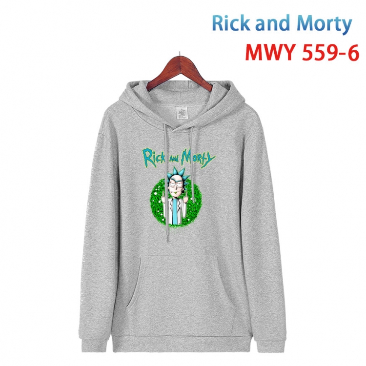 Rick and Morty Cotton Hooded Patch Pocket Sweatshirt from S to 4XL  MWY-559-6