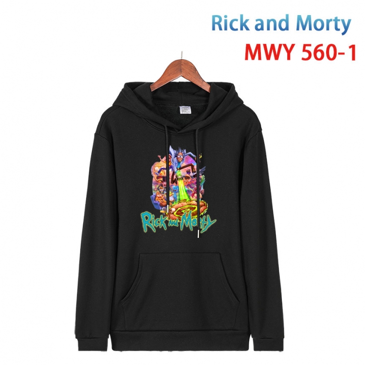 Rick and Morty Cotton Hooded Patch Pocket Sweatshirt from S to 4XL  MWY-560-1