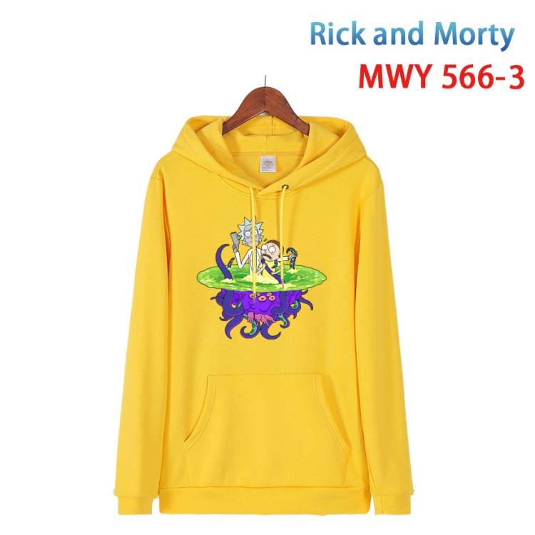 Rick and Morty Cotton Hooded Patch Pocket Sweatshirt from S to 4XL  MWY-566-3