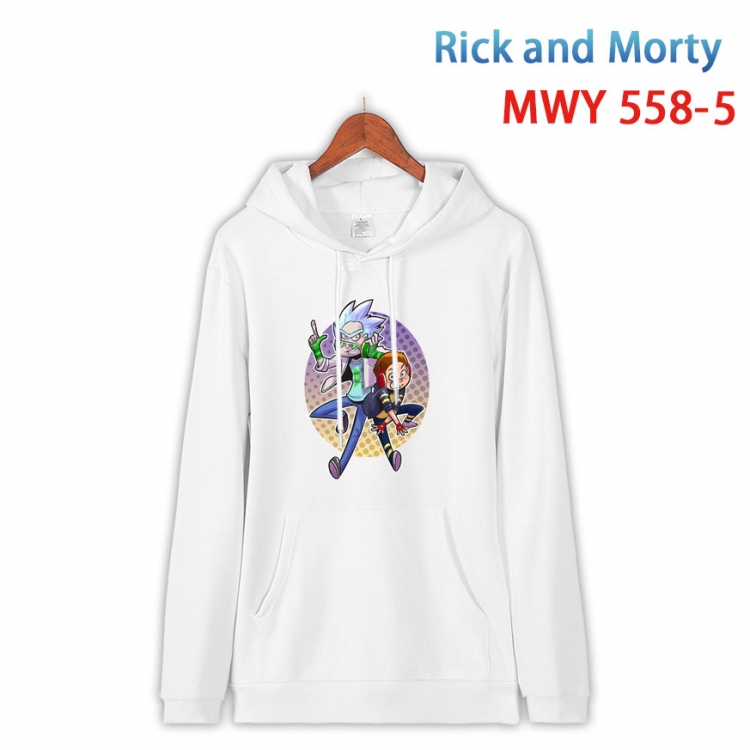 Rick and Morty Cotton Hooded Patch Pocket Sweatshirt from S to 4XL  MWY-558-5