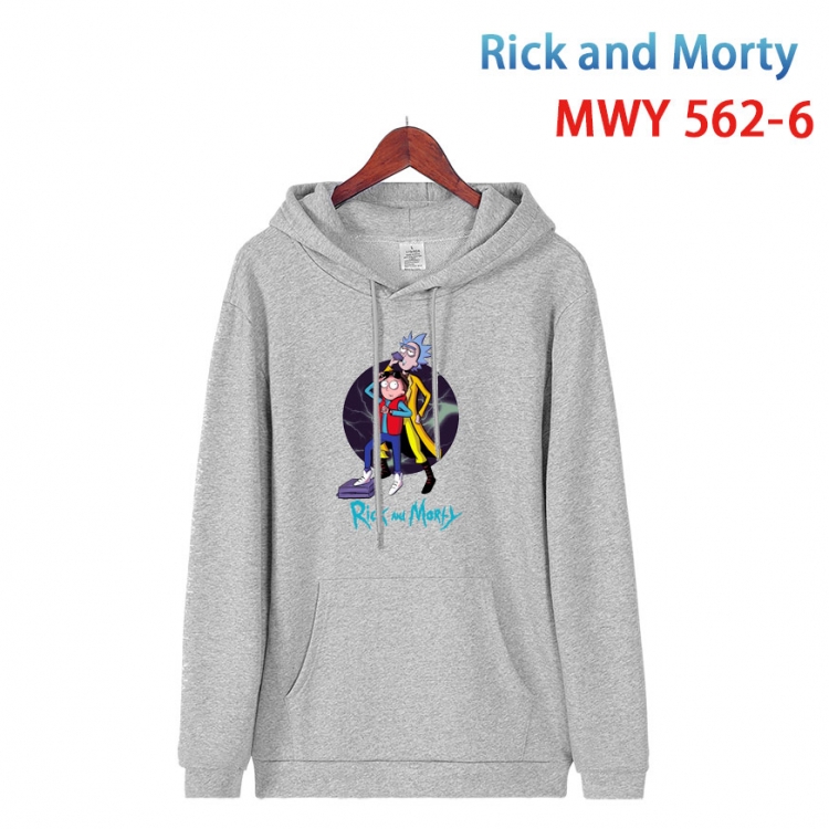 Rick and Morty Cotton Hooded Patch Pocket Sweatshirt from S to 4XL MWY-562-6