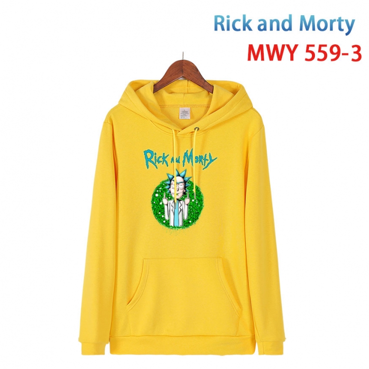 Rick and Morty Cotton Hooded Patch Pocket Sweatshirt from S to 4XL  MWY-559-3