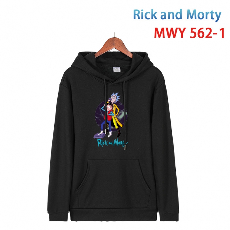 Rick and Morty Cotton Hooded Patch Pocket Sweatshirt from S to 4XL  MWY-562-1