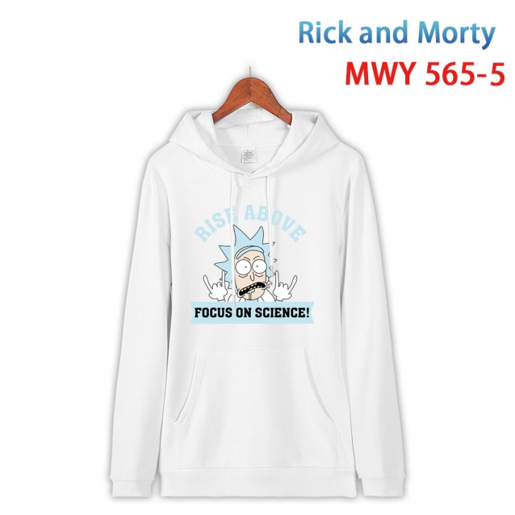 Rick and Morty Cotton Hooded Patch Pocket Sweatshirt from S to 4XL  MWY-565-5