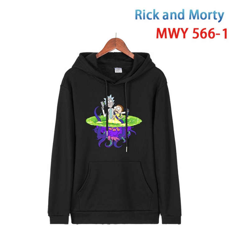 Rick and Morty Cotton Hooded Patch Pocket Sweatshirt from S to 4XL  MWY-566-1