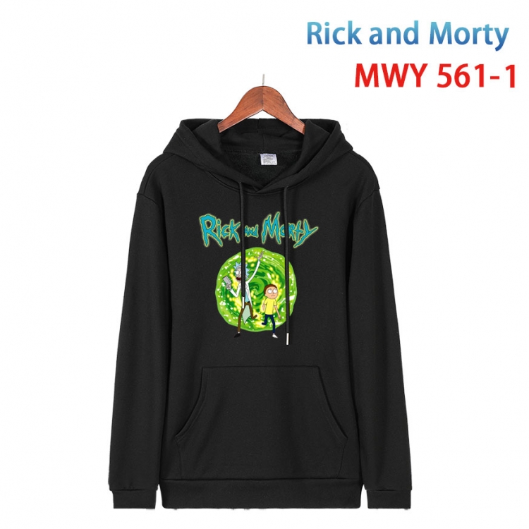 Rick and Morty Cotton Hooded Patch Pocket Sweatshirt from S to 4XL  MWY-561-1