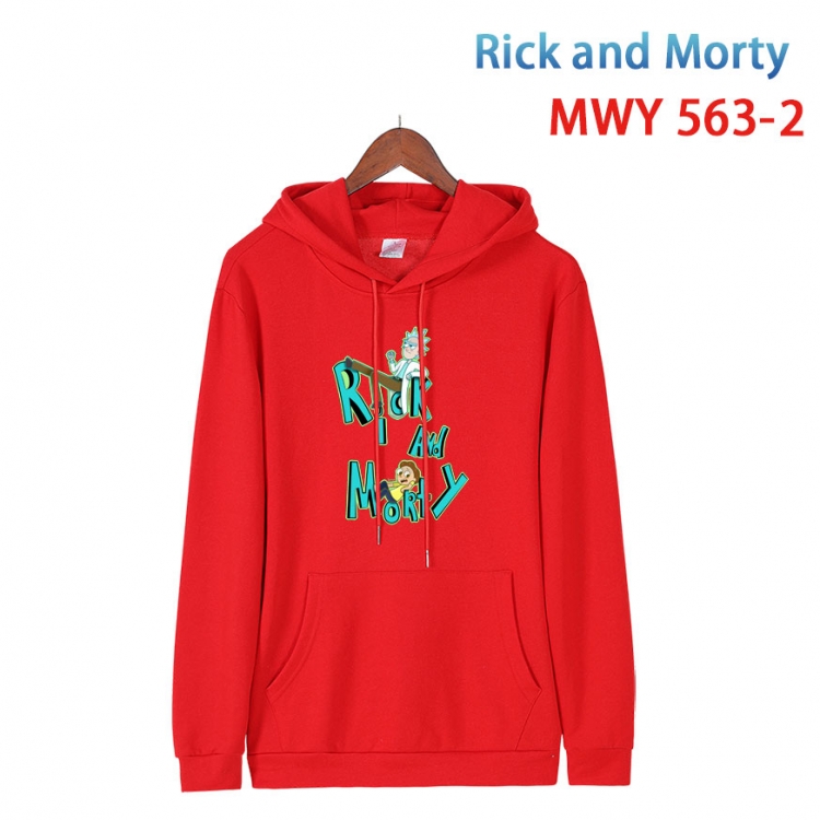 Rick and Morty Cotton Hooded Patch Pocket Sweatshirt from S to 4XL  MWY-563-2