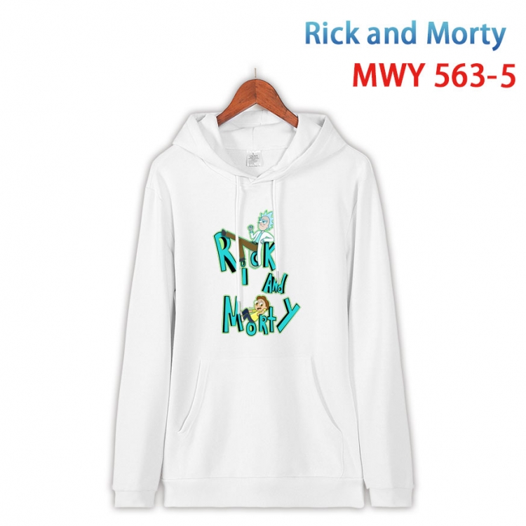 Rick and Morty Cotton Hooded Patch Pocket Sweatshirt from S to 4XL  MWY-563-5