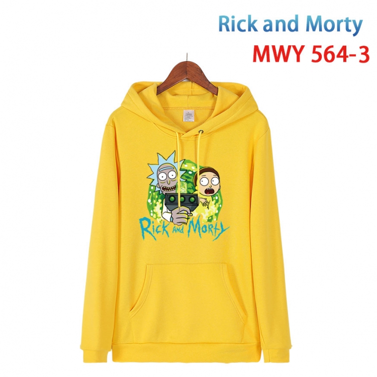 Rick and Morty Cotton Hooded Patch Pocket Sweatshirt from S to 4XL  MWY-566-4