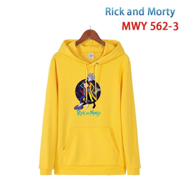 Rick and Morty Cotton Hooded Patch Pocket Sweatshirt from S to 4XL  MWY-562-3