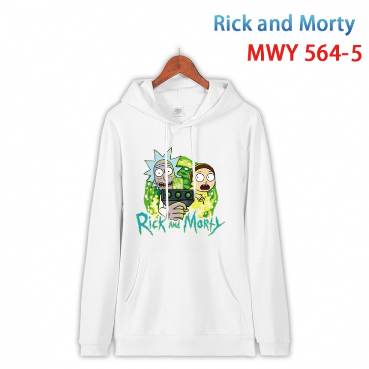 Rick and Morty Cotton Hooded Patch Pocket Sweatshirt from S to 4XL MWY-564-5