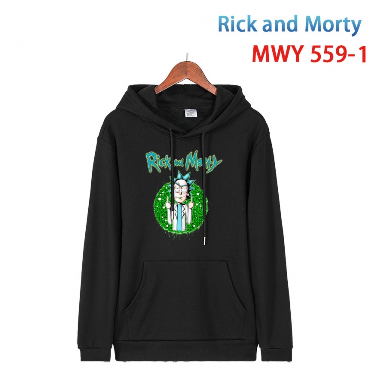 Rick and Morty Cotton Hooded Patch Pocket Sweatshirt from S to 4XL  MWY-559-1