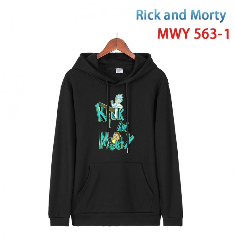 Rick and Morty Cotton Hooded Patch Pocket Sweatshirt from S to 4XL  MWY-563-1