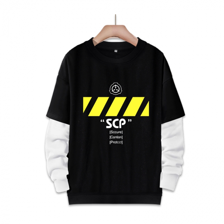 Special Containment Procedures Foundation Anime fake two-piece thick round neck sweater from S to 3XL